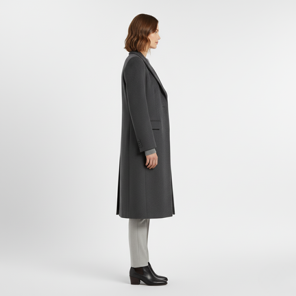 Women's Longline Wool-Blend Coat