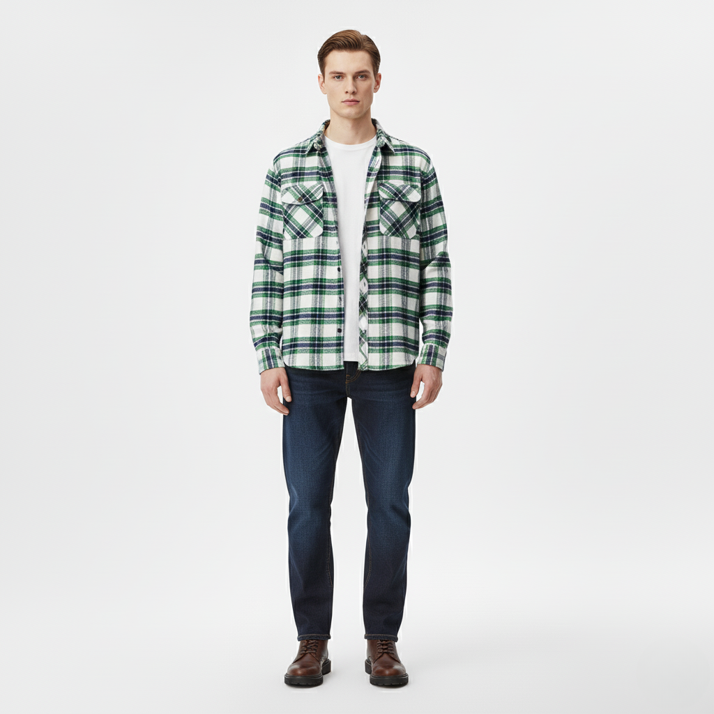 Men's Relaxed Checked Overshirt