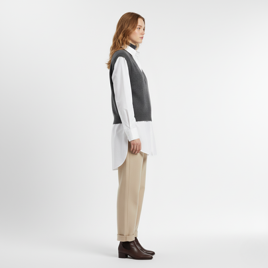 Women's V-Neck Knit Sweater Vest