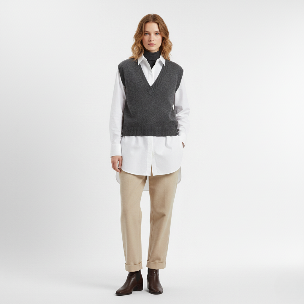 Women's V-Neck Knit Sweater Vest
