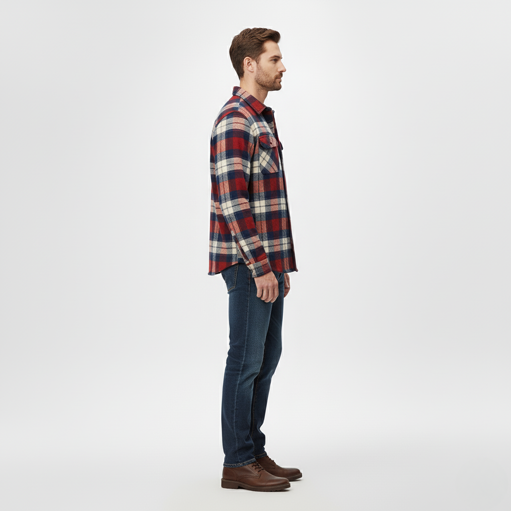 Men's Casual Plaid Shirt