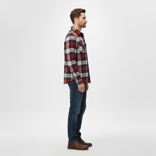 Men's Casual Plaid Shirt