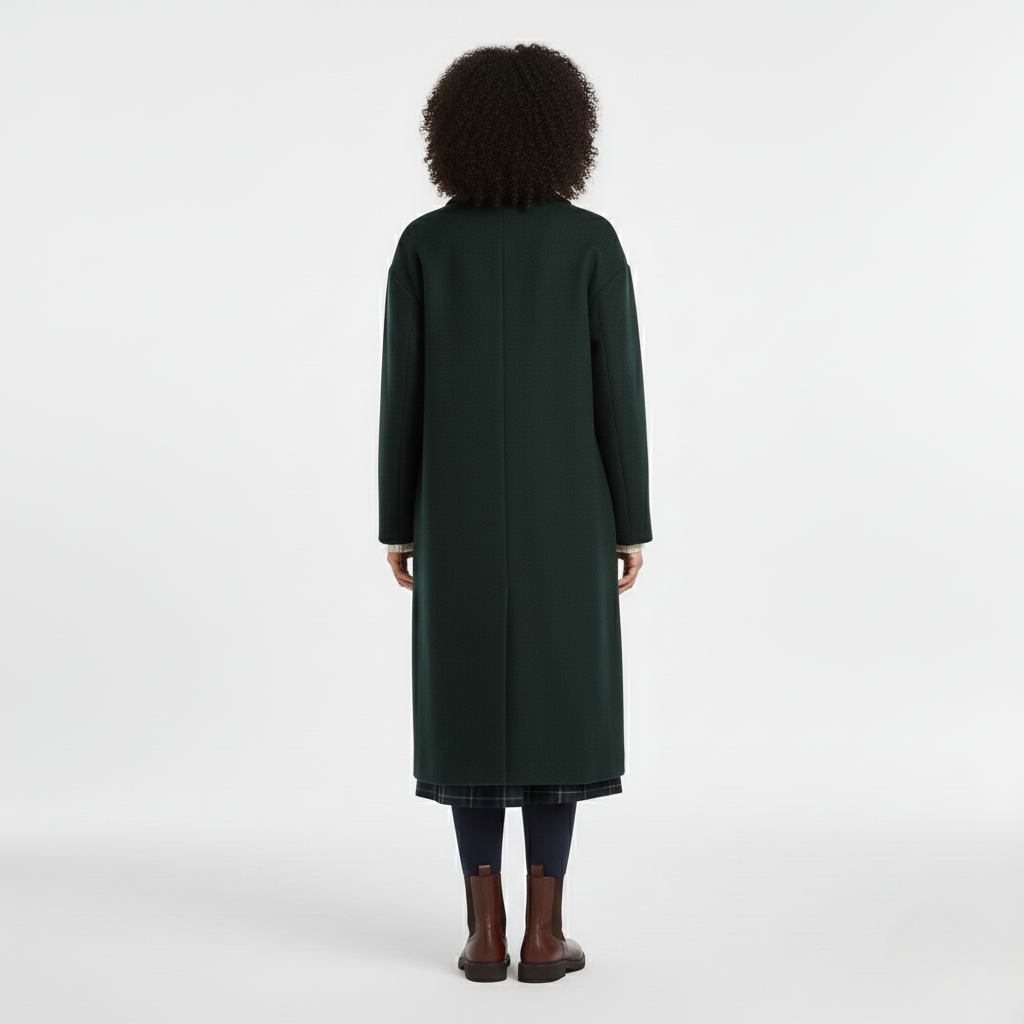 Women's Structured Wool-Blend Coat