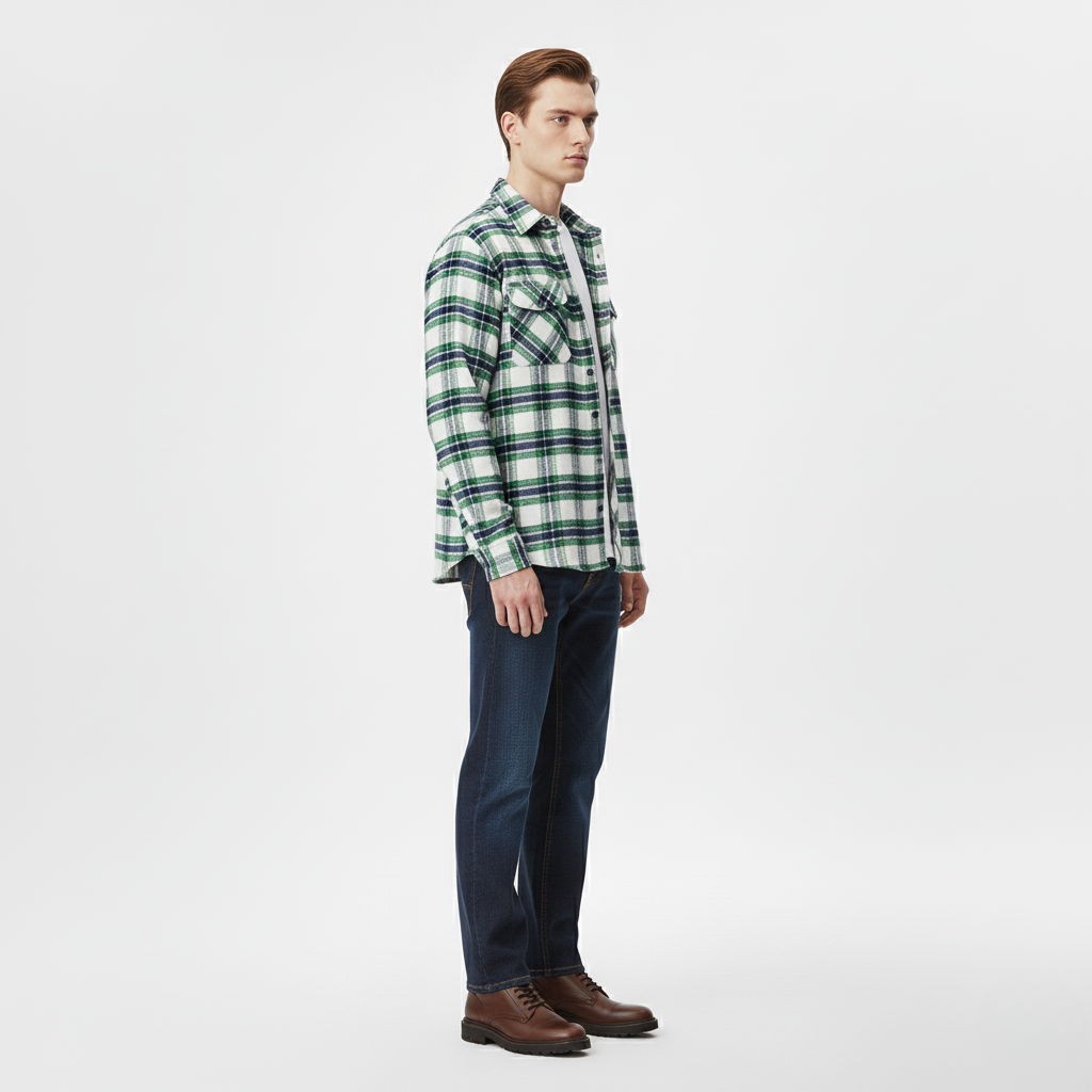 Men's Relaxed Checked Overshirt