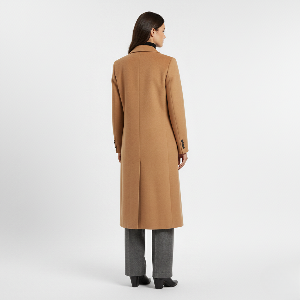 Women's Tailored Wool-Blend Coat