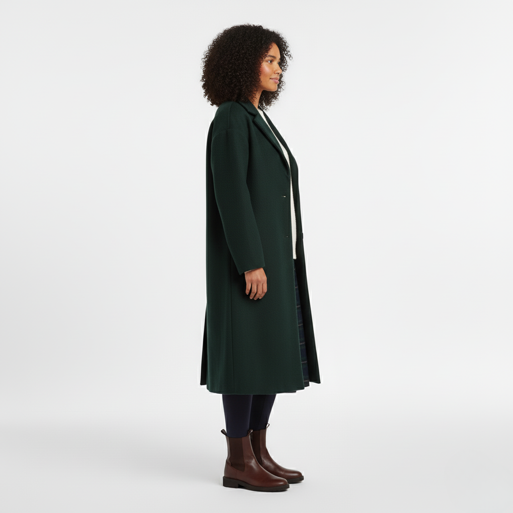 Women's Structured Wool-Blend Coat