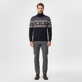 Men's Fair Isle Turtleneck Knit Sweater