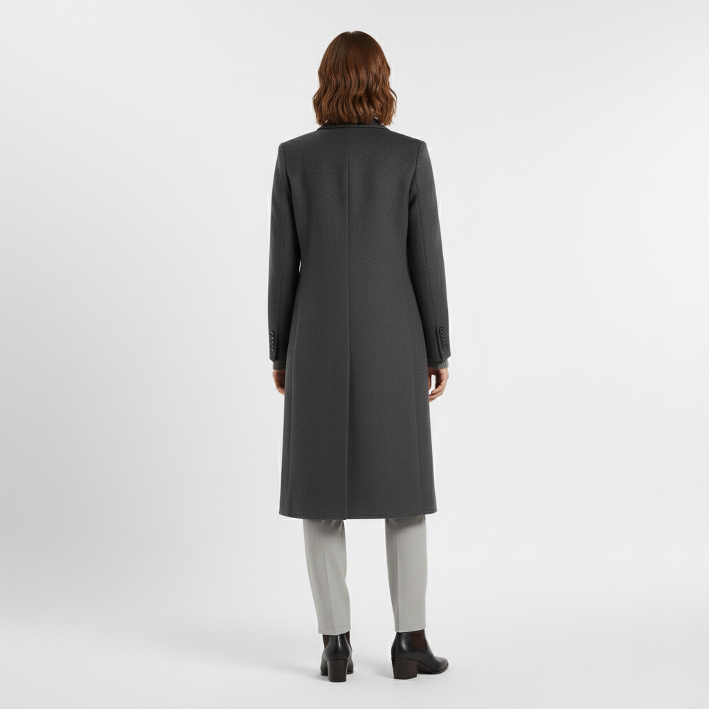 Women's Longline Wool-Blend Coat