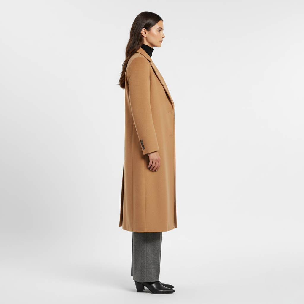 Women's Tailored Wool-Blend Coat