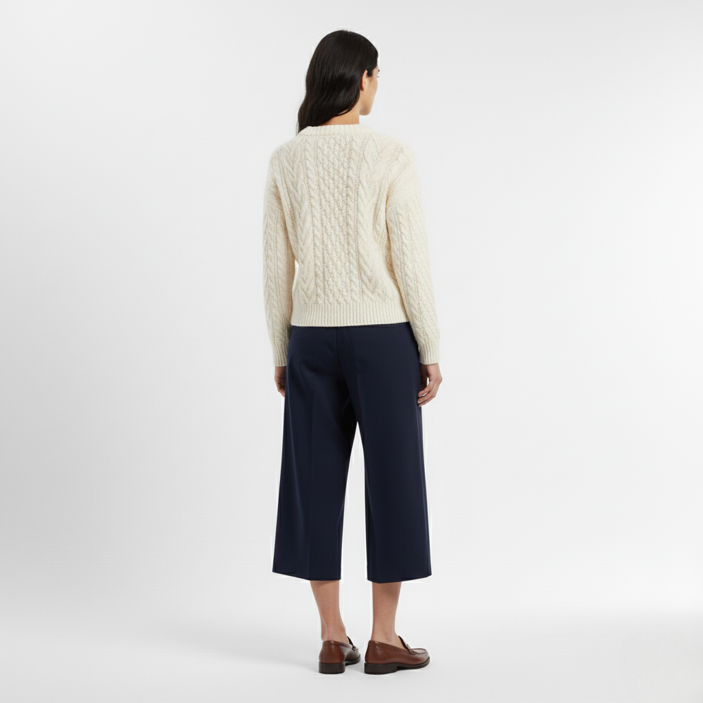 Women's Relaxed Cable-Knit Sweater