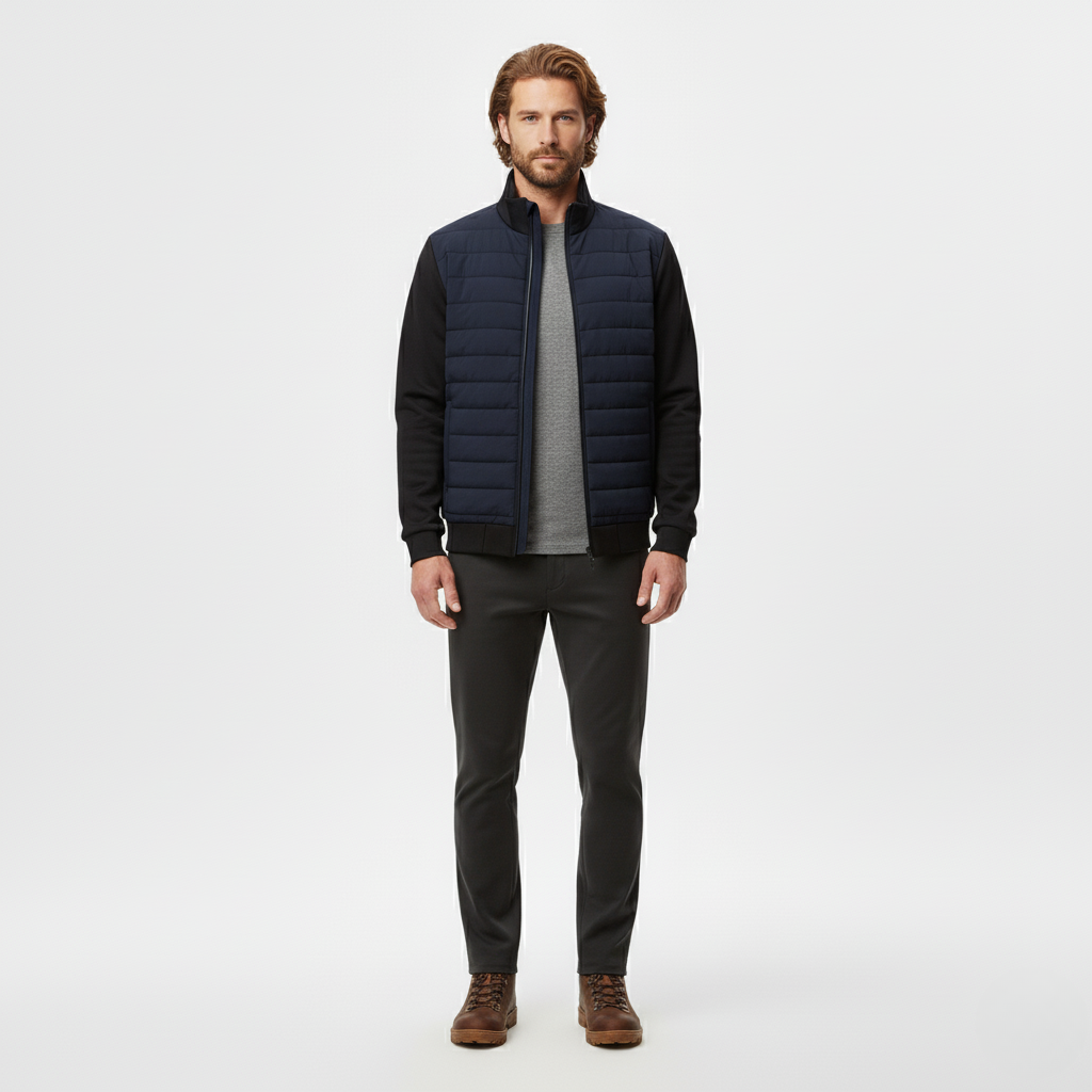 Men's Lightweight Quilted Zip Jacket