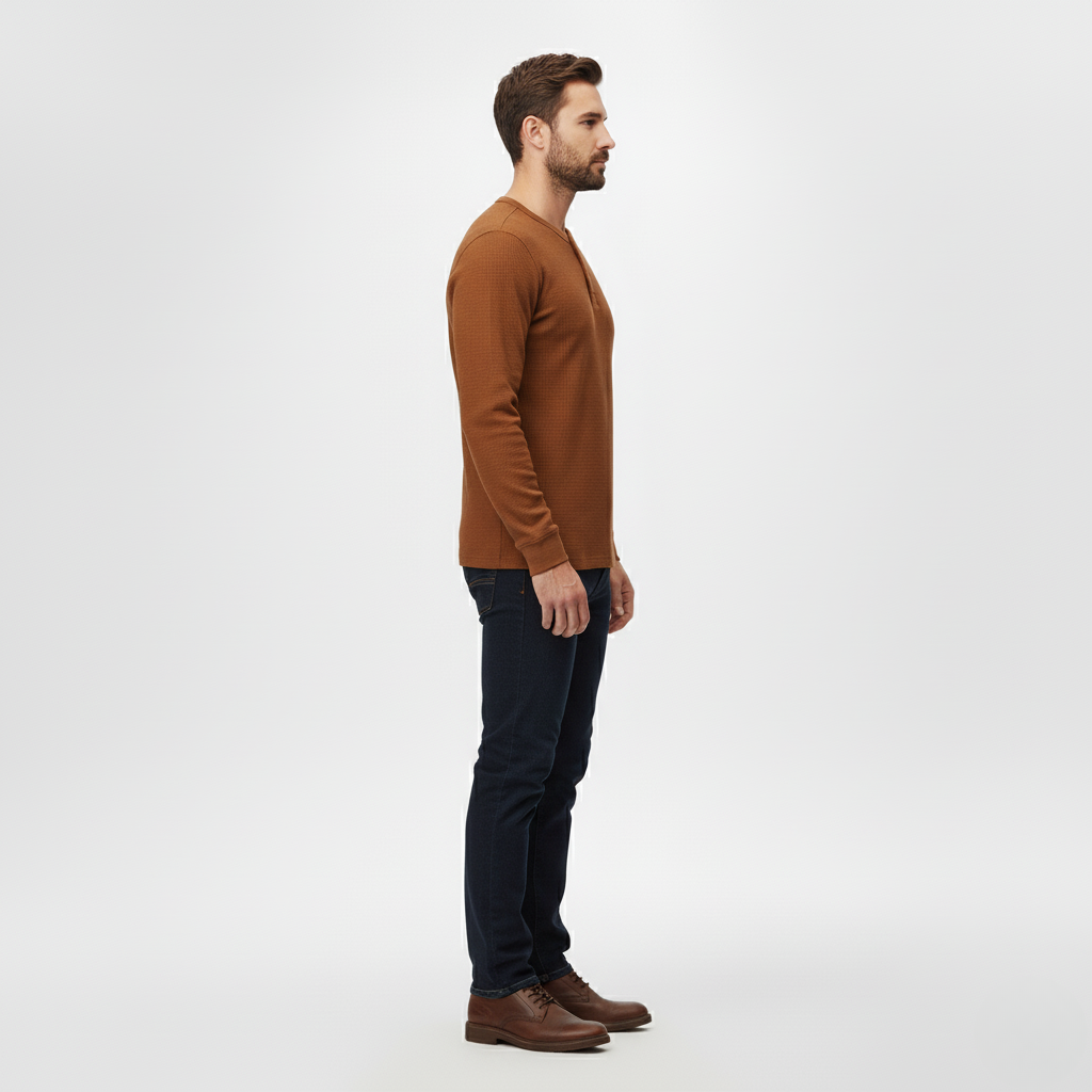 Men's Long-Sleeve Henley Shirt