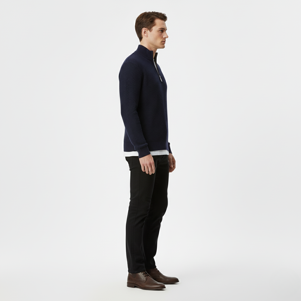 Men's Slim-Fit Half-Zip Knit Sweater