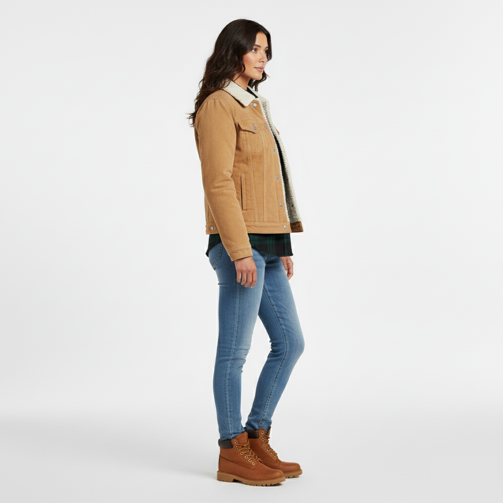 Women's Sherpa-Lined Denim Jacket