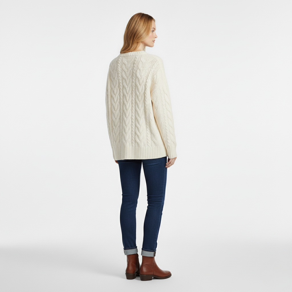 Women's Oversized Cable-Knit Sweater
