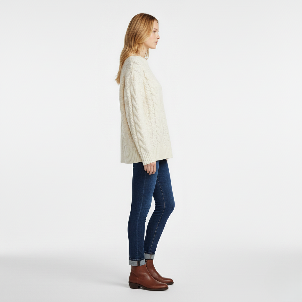 Women's Oversized Cable-Knit Sweater