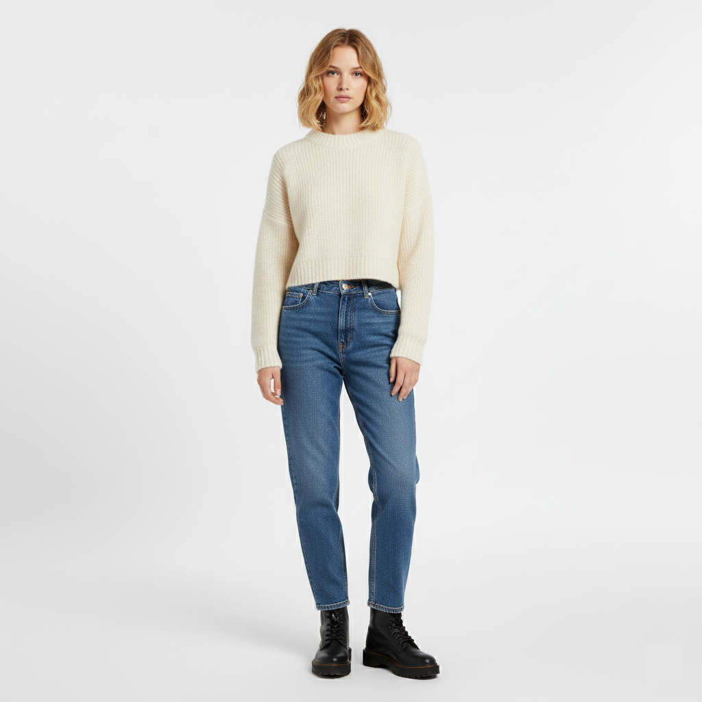 Women's Relaxed Ribbed Knit Sweater