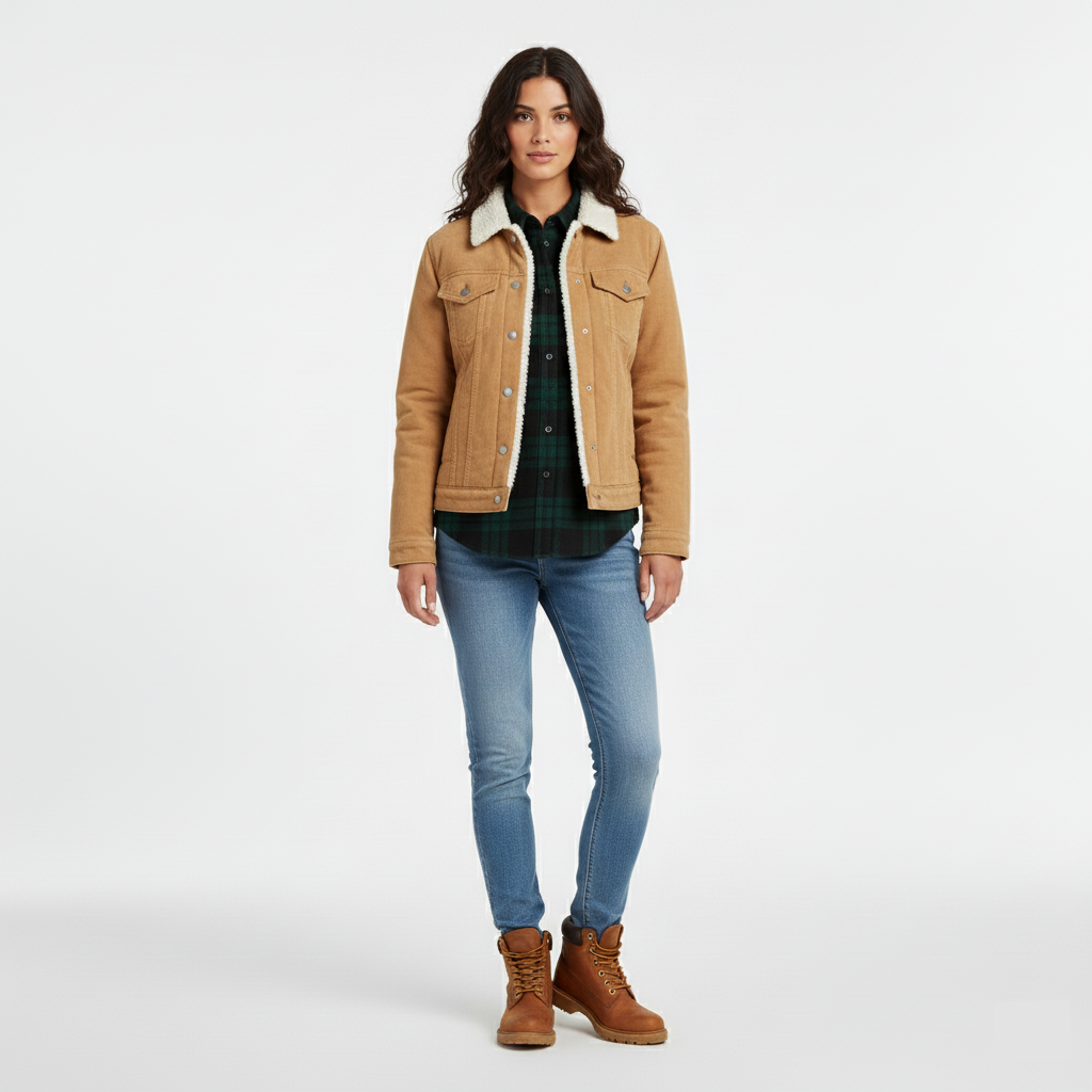 Women's Sherpa-Lined Denim Jacket
