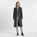 Women's Longline Wool-Blend Coat