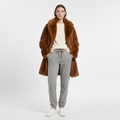 Women's Relaxed Long Faux-Fur Coat
